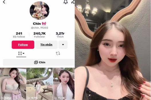 Chin TikTok bị chịch há mồm khoái lạc