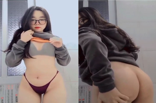 Em kính cận gợi cảm với mông lớn làm bùng cháy cảm hứng