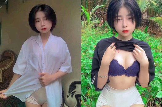 Em cắt tóc ngắn gợi cảm và xinh đẹp